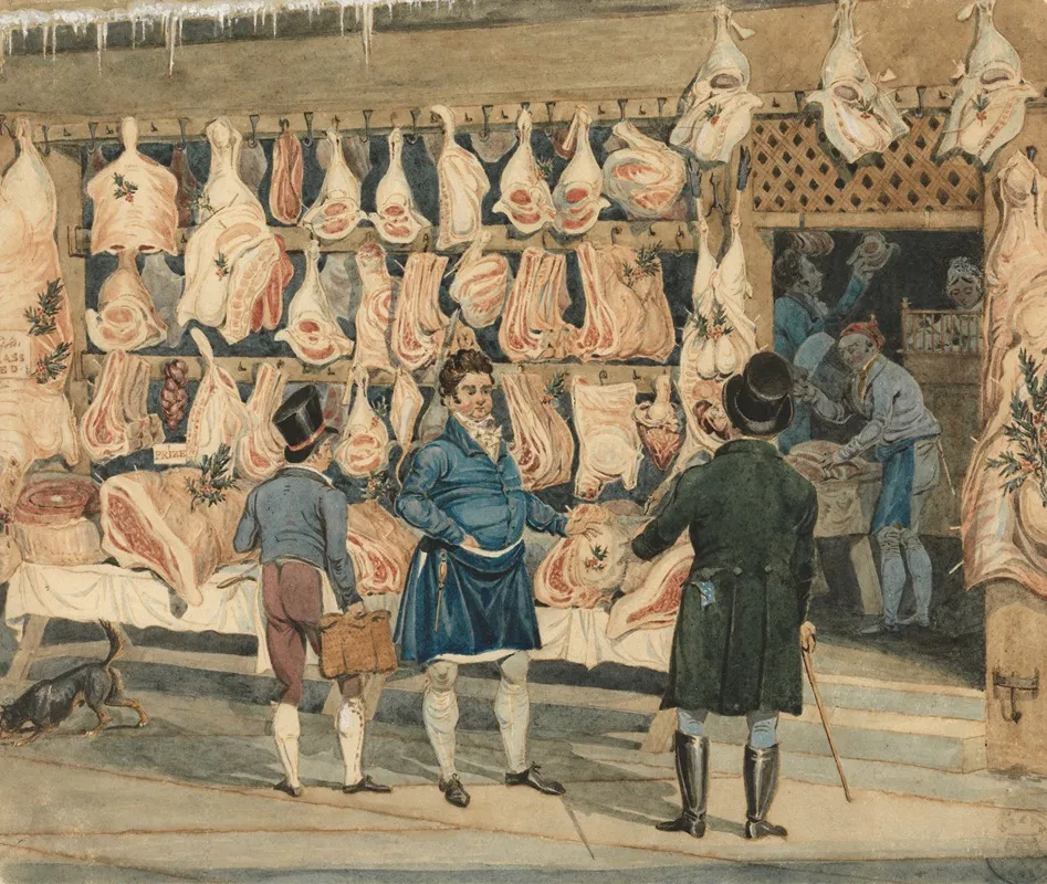 The Meat Market Wall Art by James Pollard - High-Resolution Digital Print
