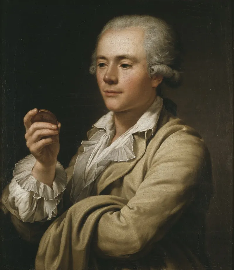 The Medal Engraver Lars Grandel 1750 1836 Wall Art by Adolf Ulrik Wertmüller - High-Resolution Digital Print