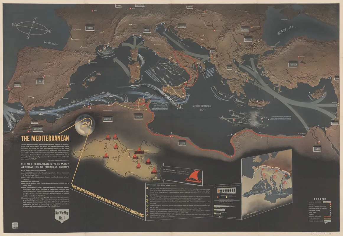 The Mediterranean 2 Wall Art by U.S. Bureau of Naval Personnel - High-Resolution Digital Print