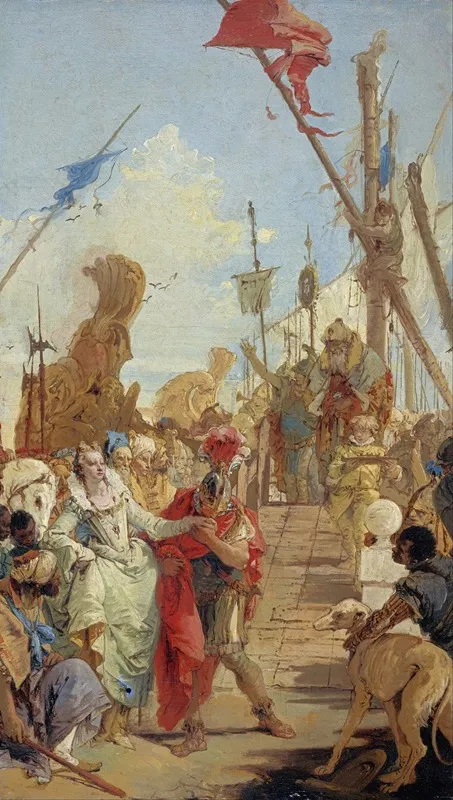 The Meeting Of Anthony And Cleopatra 2 Wall Art by Giovanni Battista Tiepolo - High-Resolution Digital Print