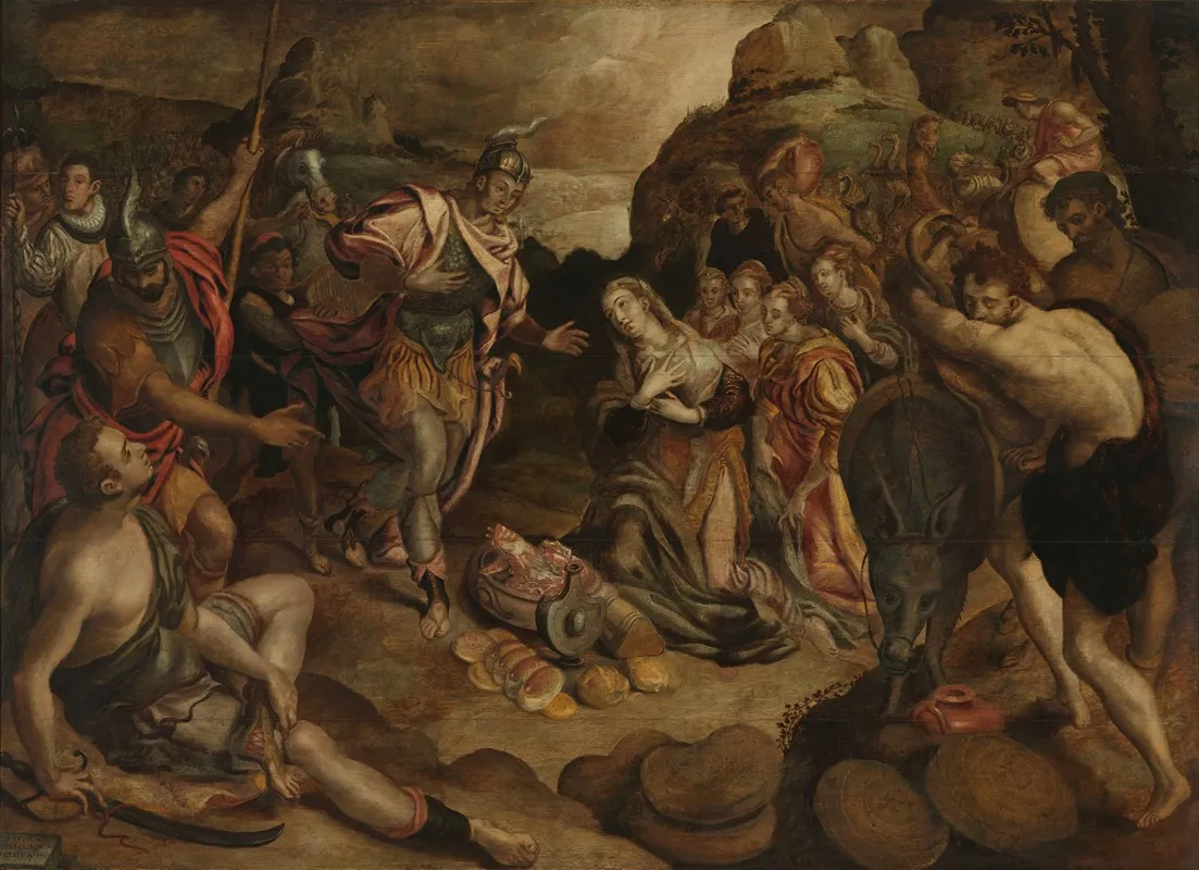 The Meeting Of David And Abigail 3 Wall Art by Christiaen Jansz. van Bieselingen - High-Resolution Digital Print