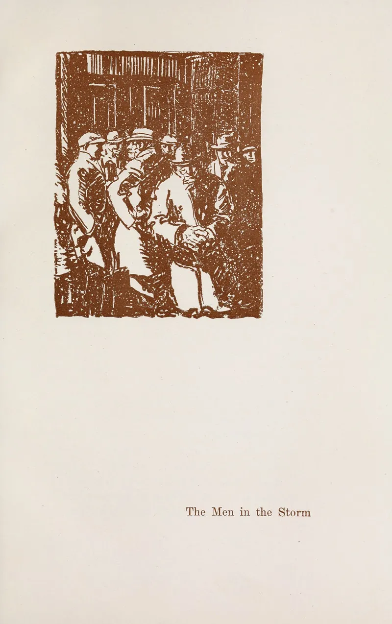 The Men In The Storm Wall Art by Theodore Dreiser - High-Resolution Digital Print