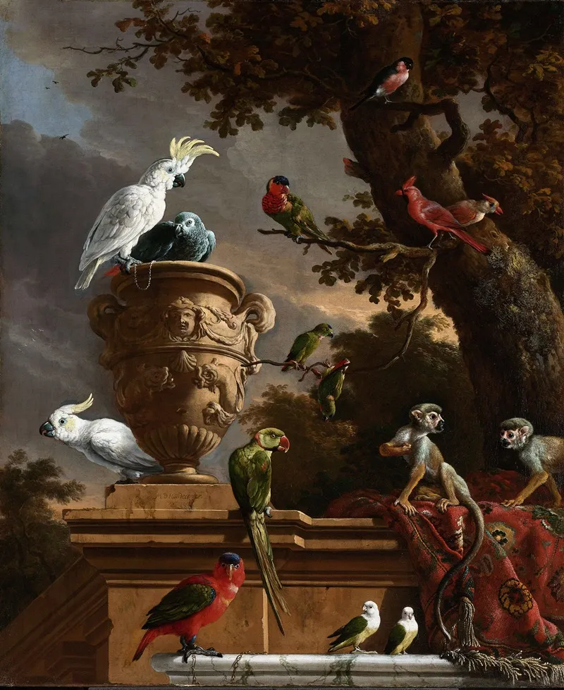 The Menagerie Wall Art by Melchior d'Hondecoeter - High-Resolution Digital Print