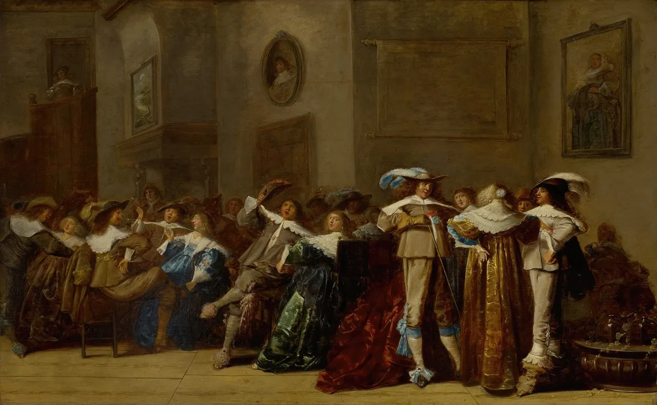The Merry Company Wall Art by Dirck Hals - High-Resolution Digital Print