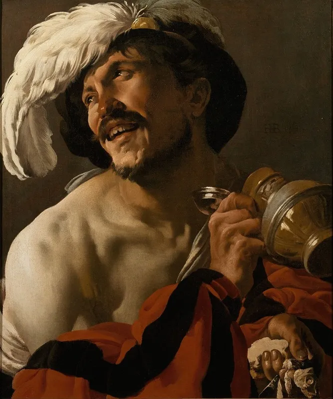 The Merry Drinker Wall Art by Hendrick Ter Brugghen - High-Resolution Digital Print