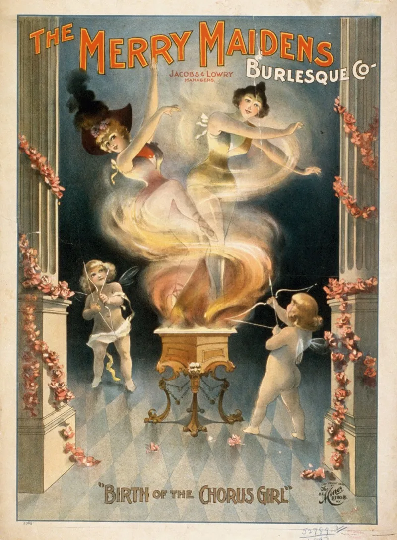 The Merry Maidens Burlesque Co Wall Art by H.C. Miner Litho. Co. - High-Resolution Digital Print