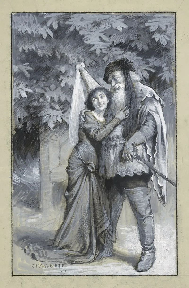 The Merry Wives Of Windsor At Regents Park Mr Greet As Falstaff And Miss Matthison As Mistress Ford