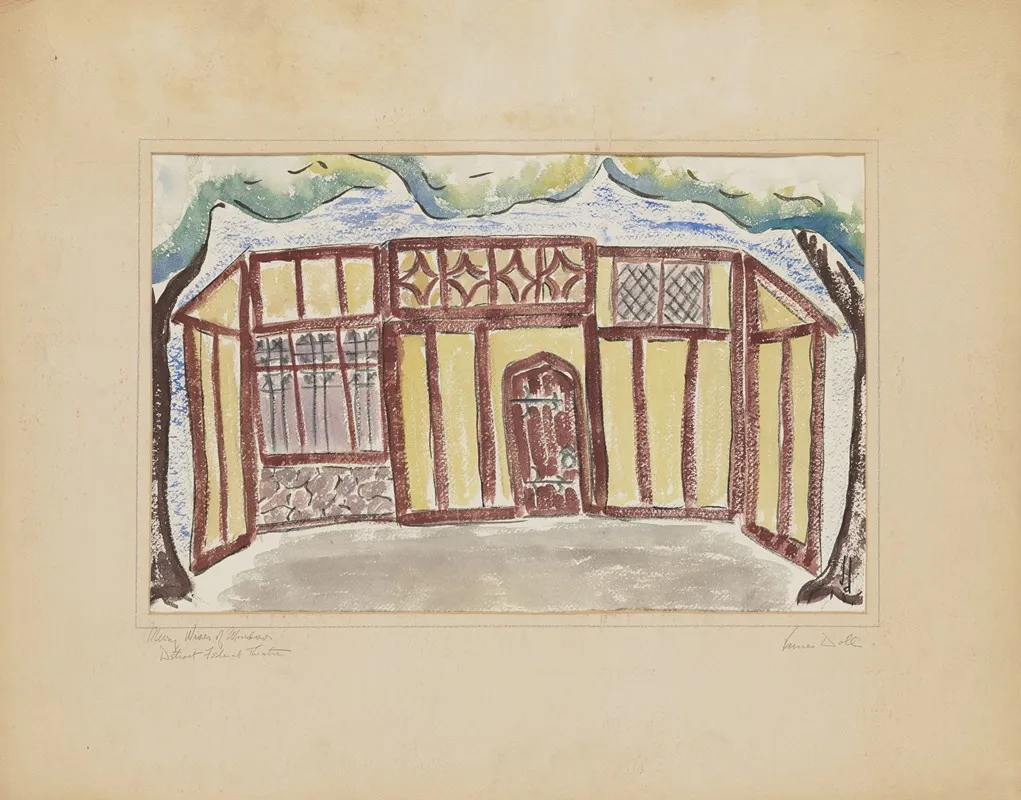 The Merry Wives Of Windsor Exterior Set Wall Art by James Doll - High-Resolution Digital Print