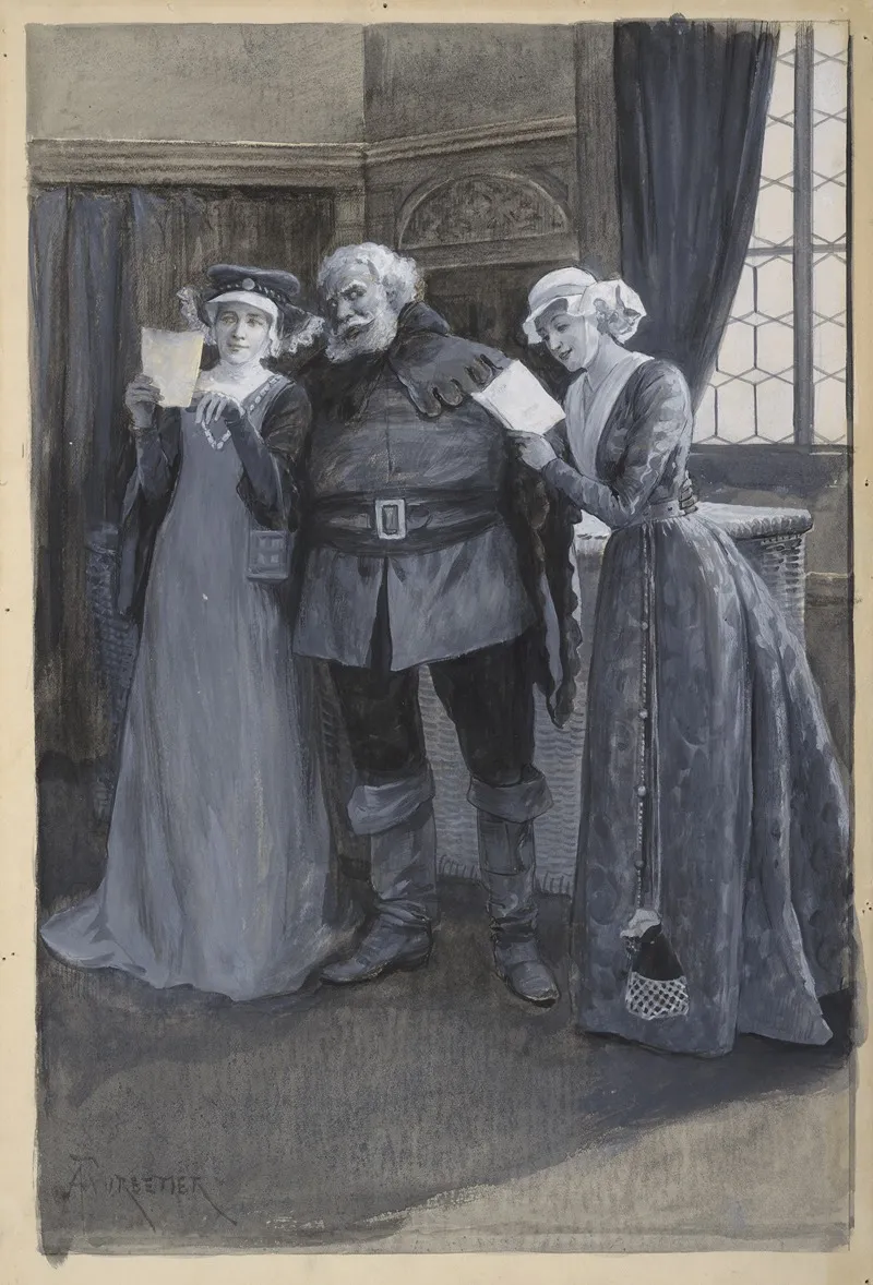 The Merry Wives Of Windsor Iii 1 At Her Majestys Theatre June 28 1902 Wall Art by A.T. Ireetier - High-Resolution Digital Print