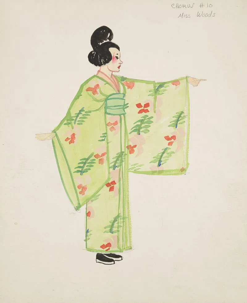 The Mikado Chorus 10 Miss Woods Wall Art by Maxine Borowsky - High-Resolution Digital Print