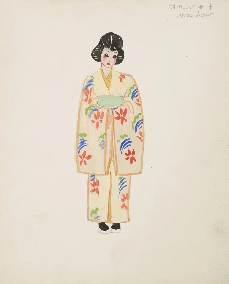 The Mikado Chorus 4 Miss Law Wall Art by Maxine Borowsky - High-Resolution Digital Print