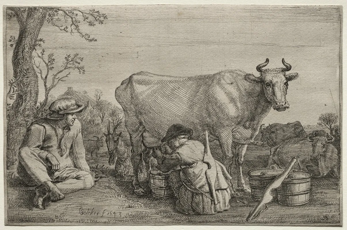 The Milkmaid 7 Wall Art by Gerrit Claesz. Bleker - High-Resolution Digital Print