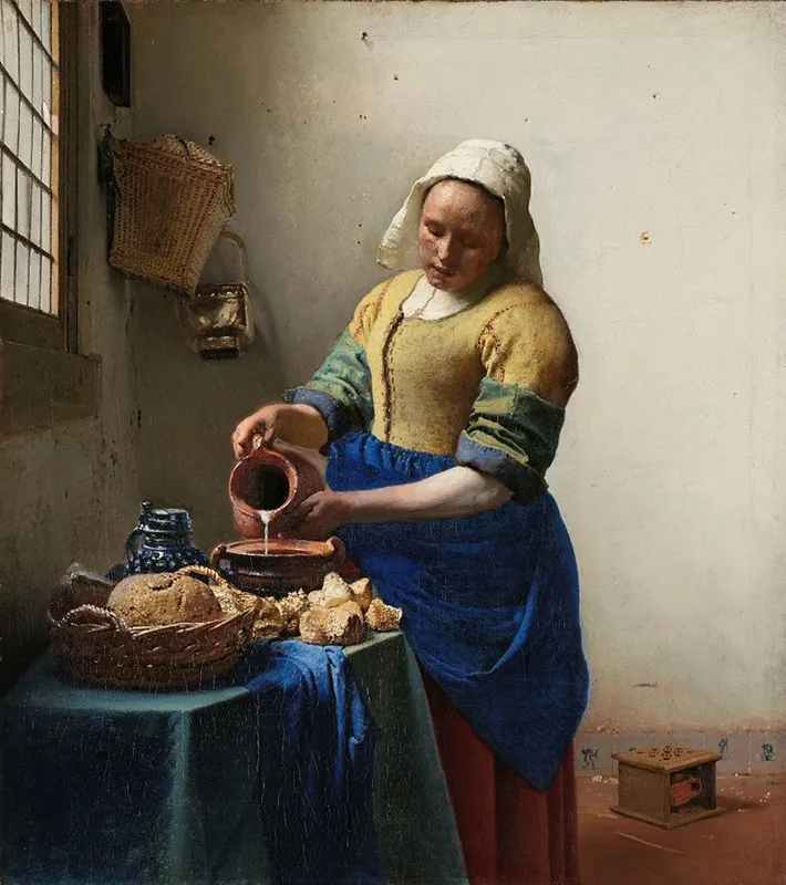 The Milkmaid Wall Art by Johannes Vermeer - High-Resolution Digital Print