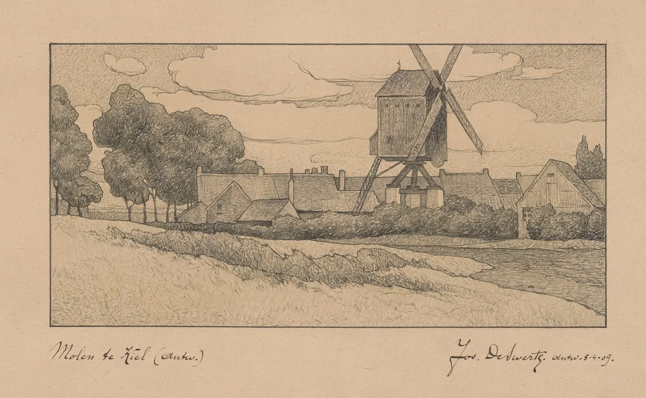 The Mill At Kiel Wall Art by Joz De Swerts - High-Resolution Digital Print