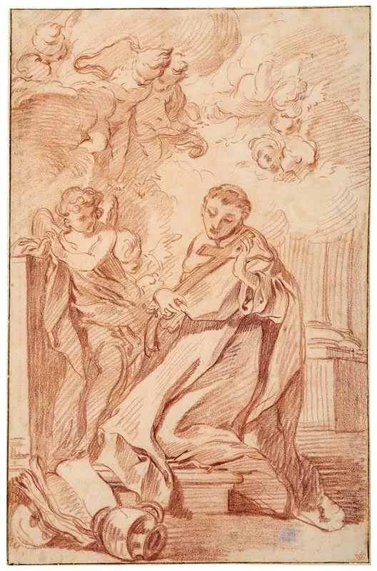 The Miracle Of Saint Louis Beltram Wall Art by François Boucher - High-Resolution Digital Print