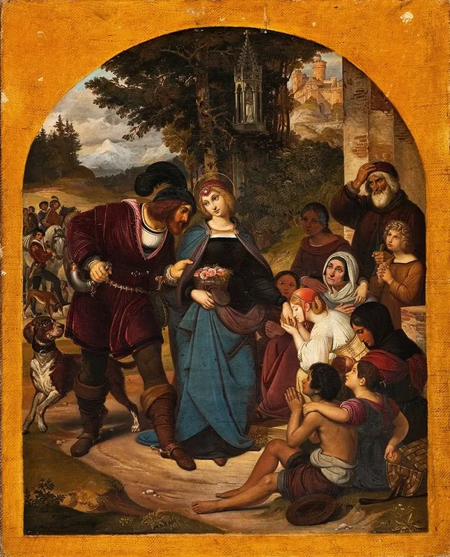 The Miracle Of St Elizabeth Wall Art by August Hopfgarten - High-Resolution Digital Print