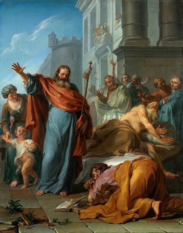 The Miracles Of Saint James The Greater Wall Art by Noël Nicolas Coypel - High-Resolution Digital Print
