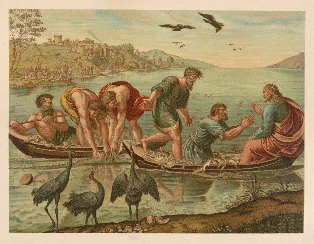 The Miraculous Catch Of Fish Wall Art by Jan Ladislaw Sýkora - High-Resolution Digital Print