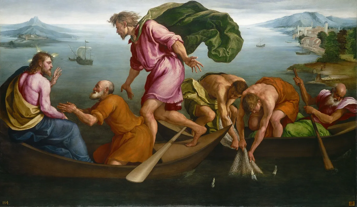 The Miraculous Draught Of Fishes 5 Wall Art by Jacopo Bassano - High-Resolution Digital Print