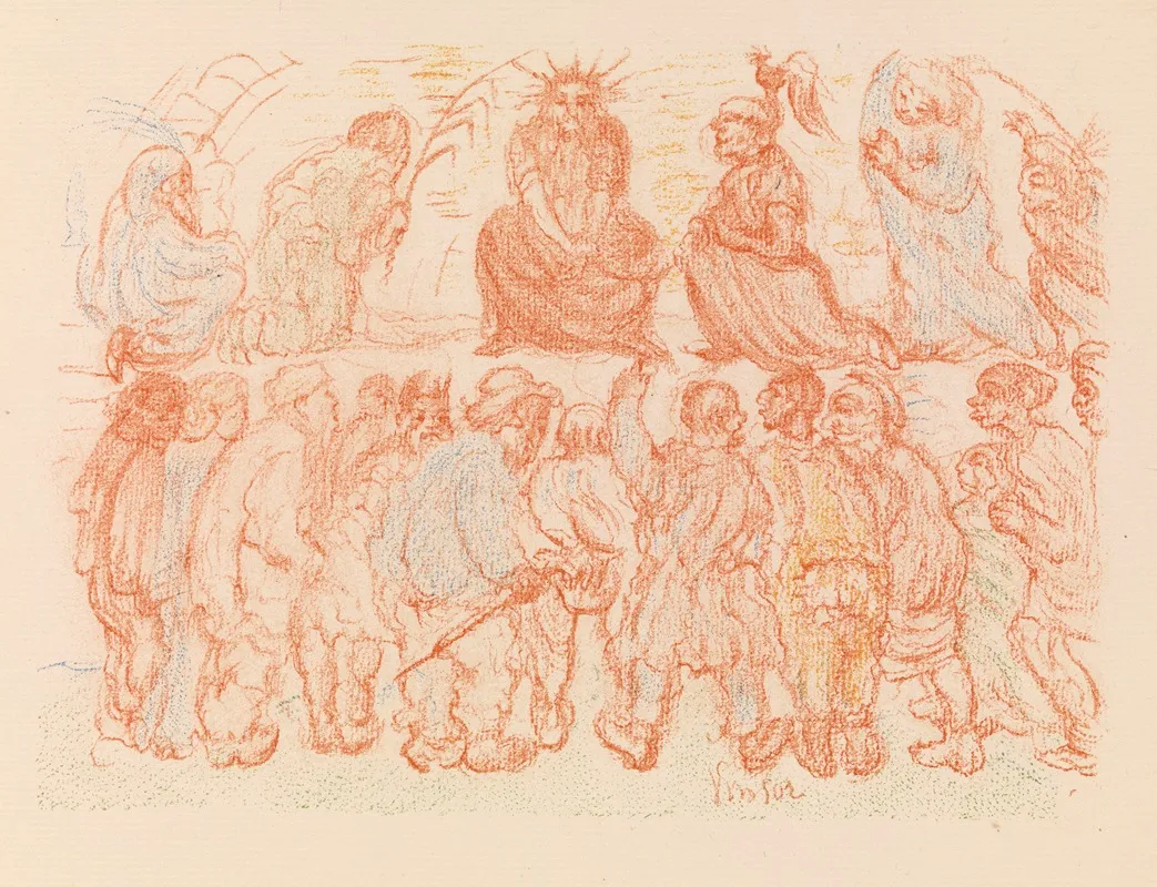 The Mocking Of Christ 21 Wall Art by James Ensor - High-Resolution Digital Print