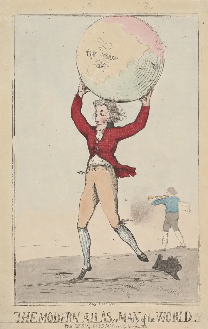 The Modern Atlas Or Man Of The World Wall Art by James Hook - High-Resolution Digital Print