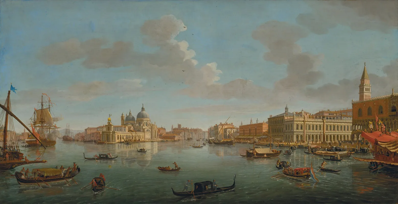 The Molo Venice Looking West Towards The Entrance Of The Grand Canal