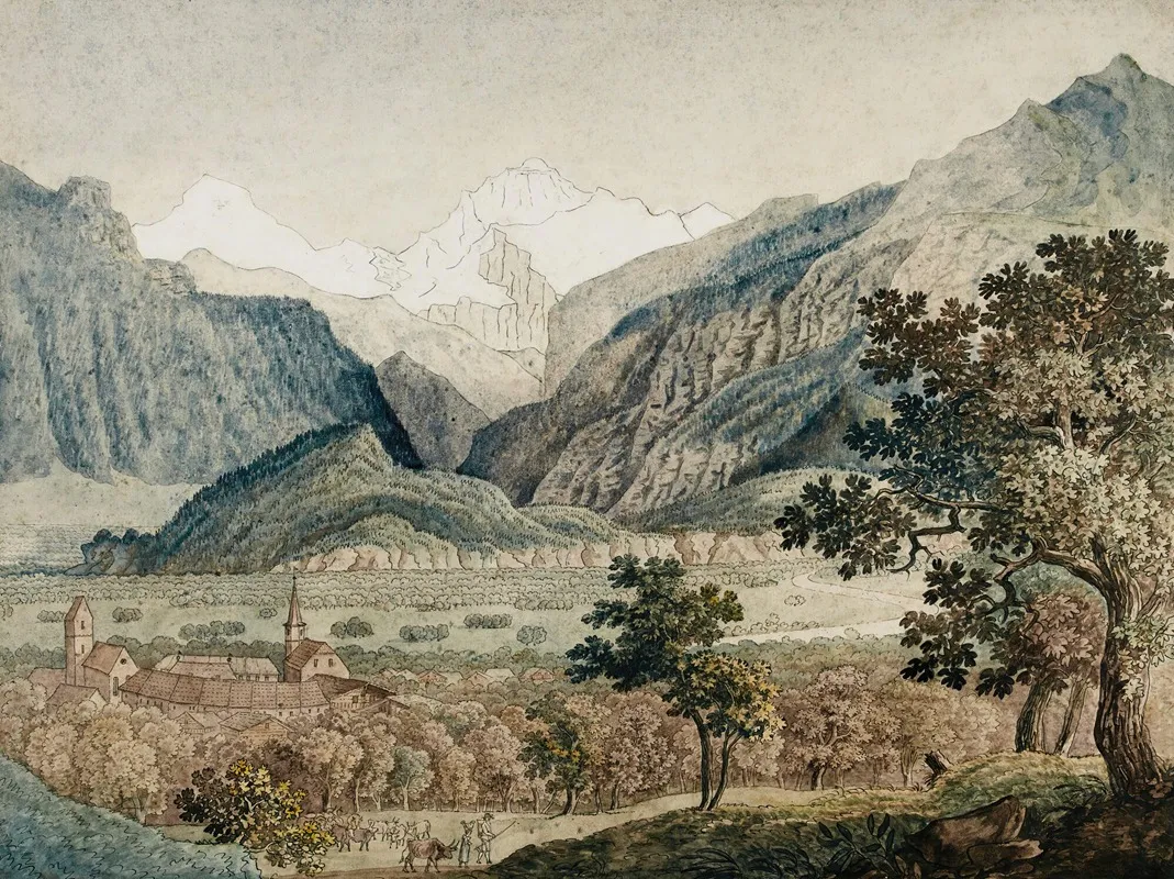 The Monch And Jungfrau Seen From Unterseen