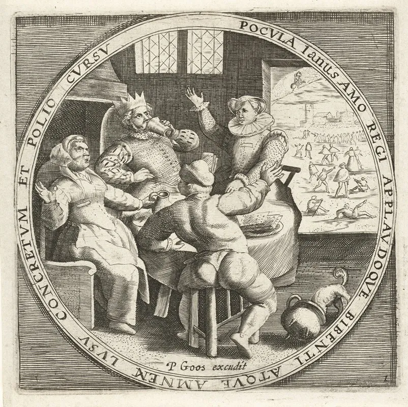 The Month Of January Epiphany Wall Art by Crispijn van de Passe the Elder - High-Resolution Digital Print