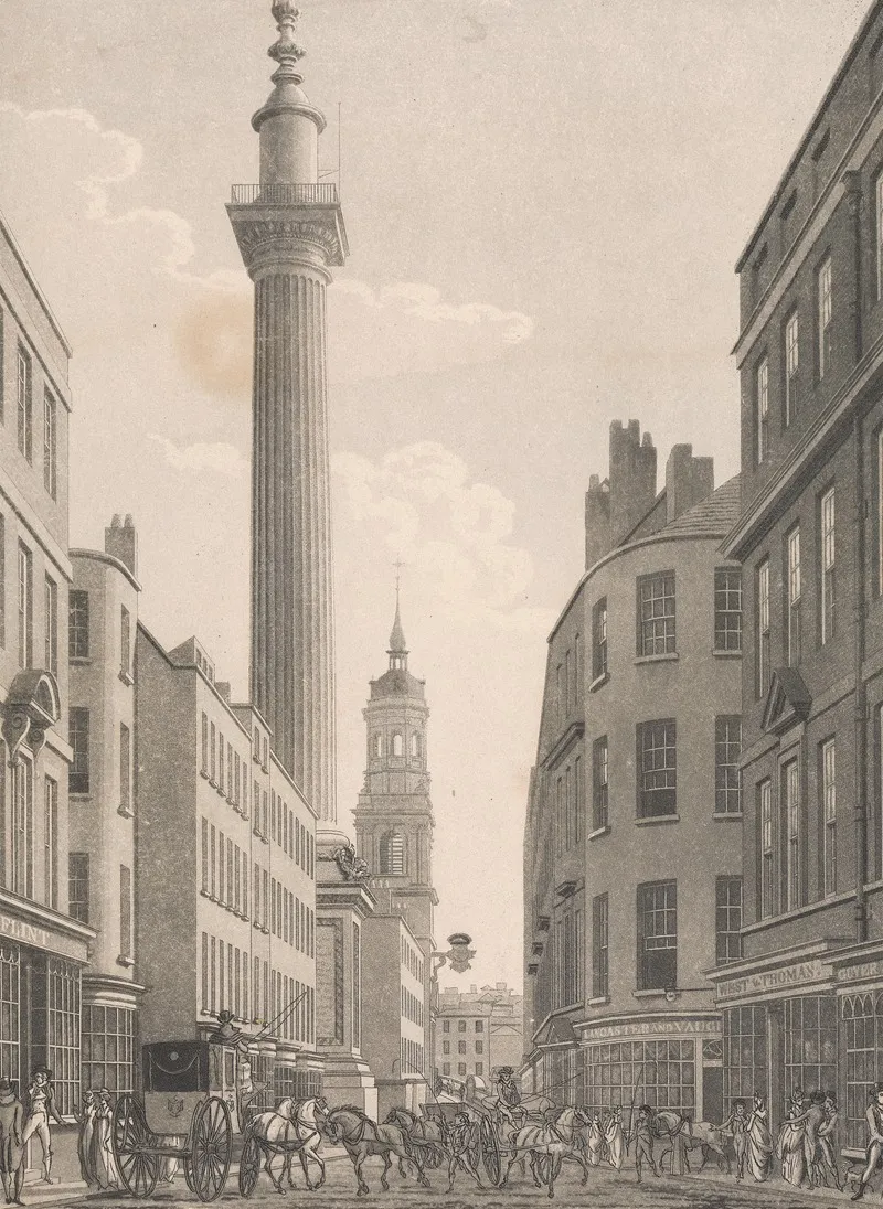 The Monument From Fish Street Hill