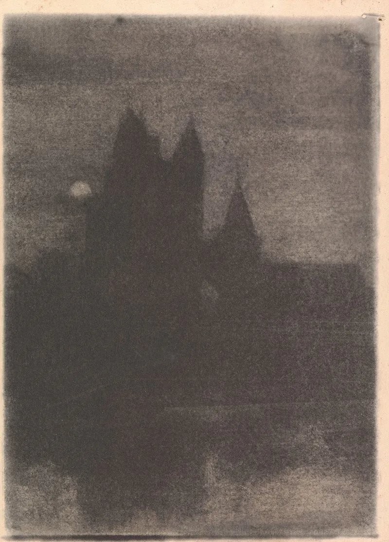 The Moon Rose Oer The City Wall Art by John Montgomery Charles Grove - High-Resolution Digital Print