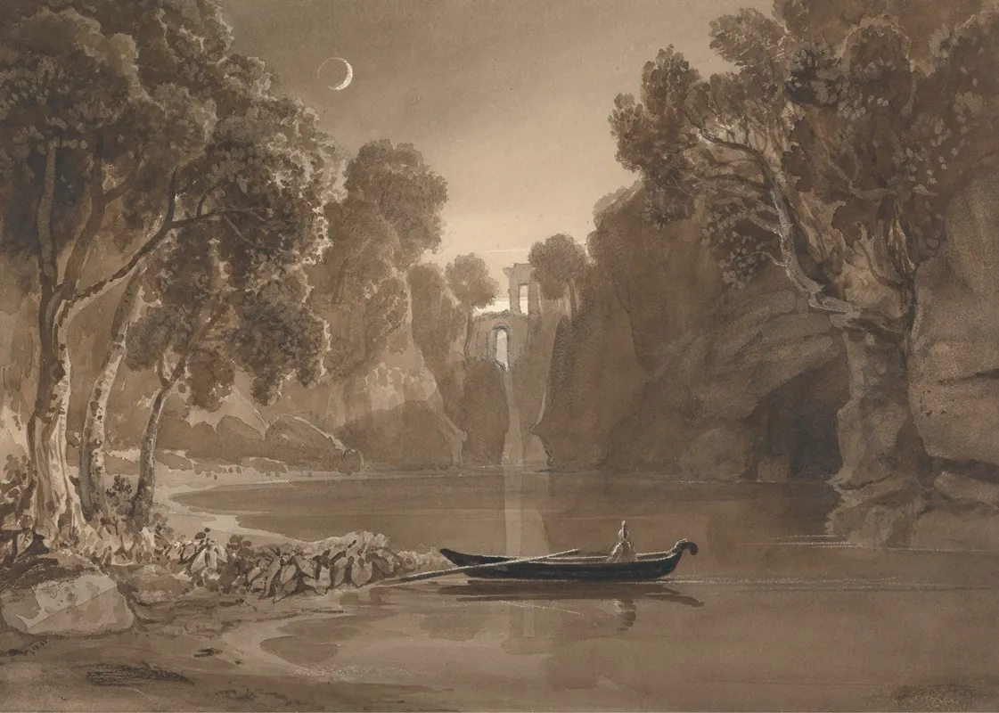 The Moonlit Lake Wall Art by Samuel Jackson - High-Resolution Digital Print