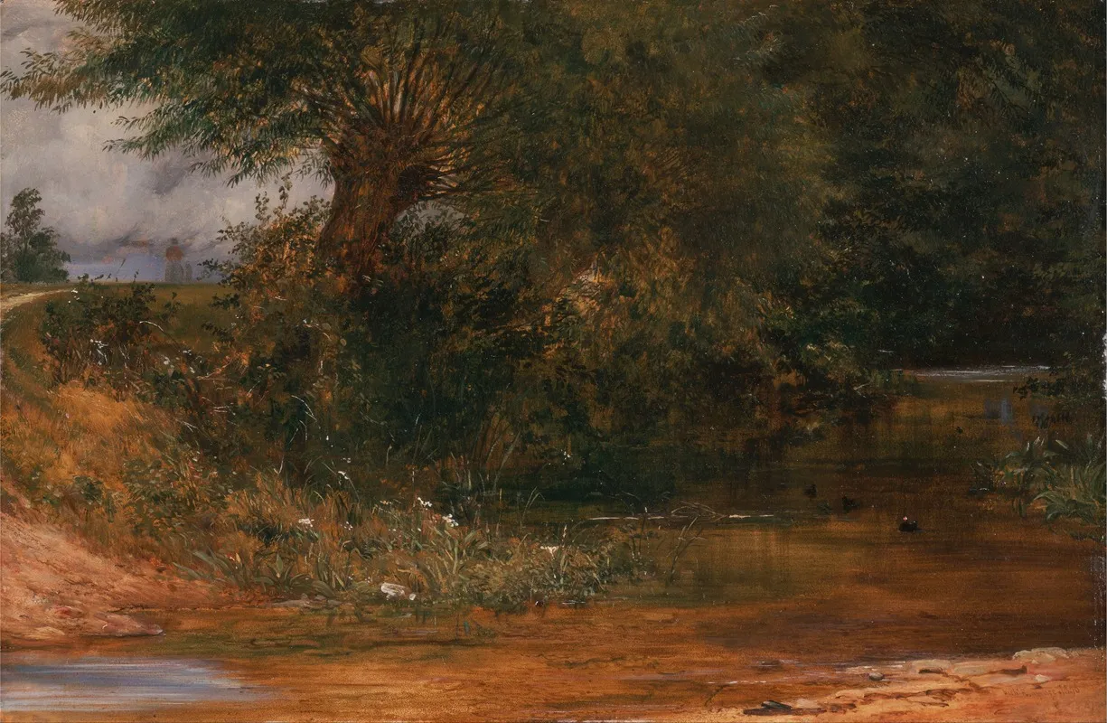 The Moorhens Haunt Wall Art by Richard Redgrave - High-Resolution Digital Print