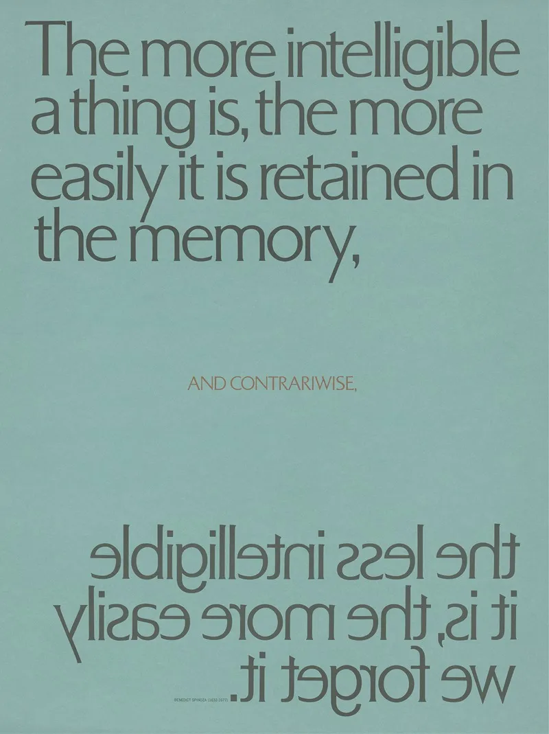 The More Intelligible A Thing Is The More Easily It Is Retained In The Memory Wall Art by Herb Lubalin - High-Resolution Digital Print