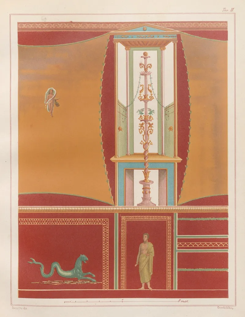 The Most Beautiful Walls In Pompeii Pl 03 Wall Art by Victor Steeger - High-Resolution Digital Print