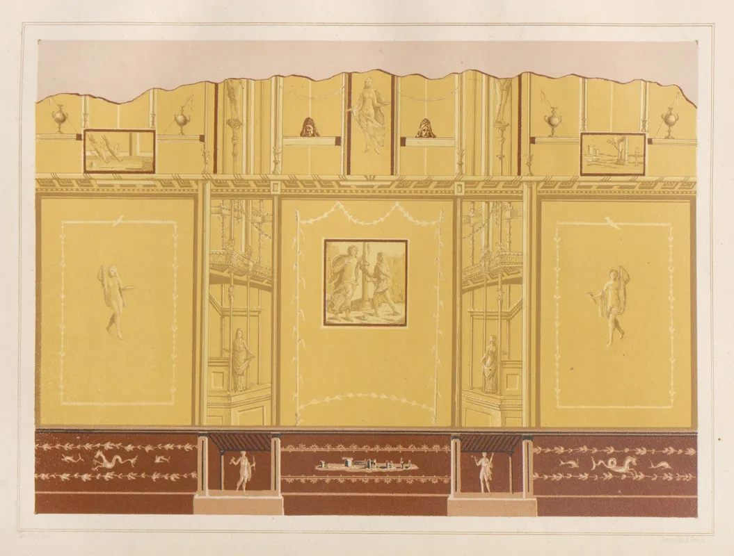 The Most Beautiful Walls In Pompeii Pl 06 Wall Art by Victor Steeger - High-Resolution Digital Print