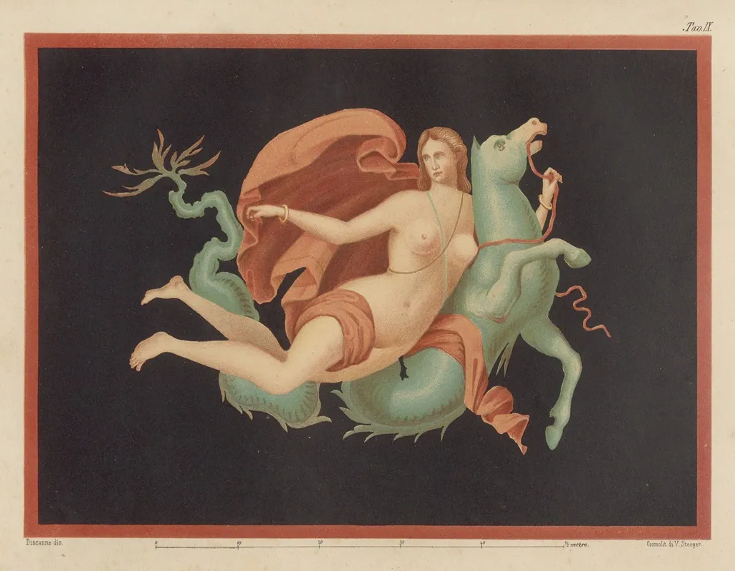 The Most Beautiful Walls In Pompeii Pl 18 Wall Art by Victor Steeger - High-Resolution Digital Print