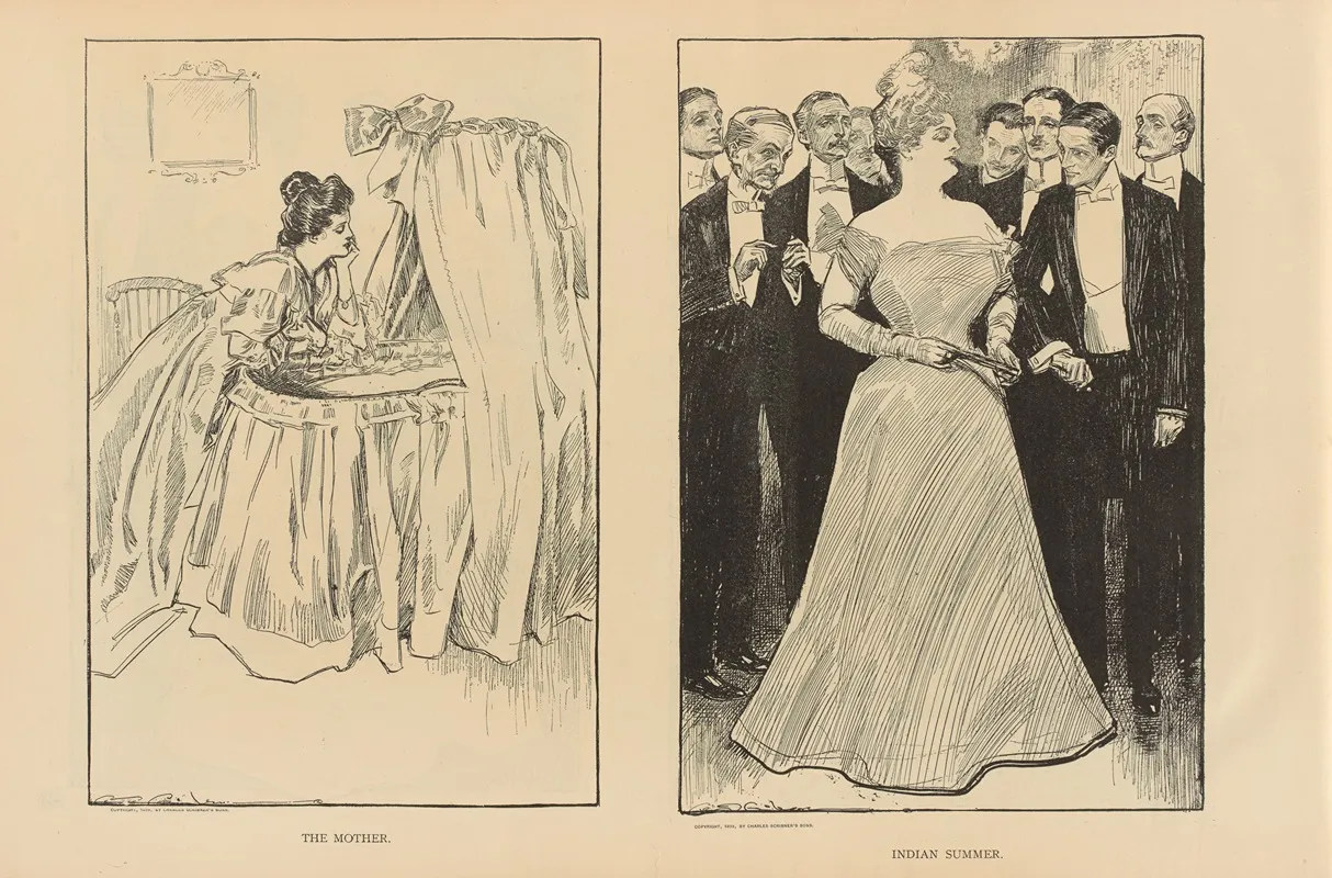 The Mother Indian Summer 2 Wall Art by Charles Dana Gibson - High-Resolution Digital Print