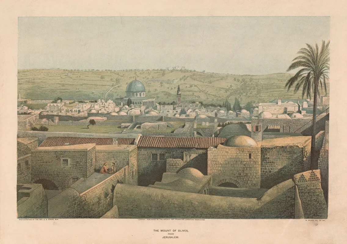 The Mount Of Olives From Jerusalem Wall Art by Albert Augustus Isaacs - High-Resolution Digital Print