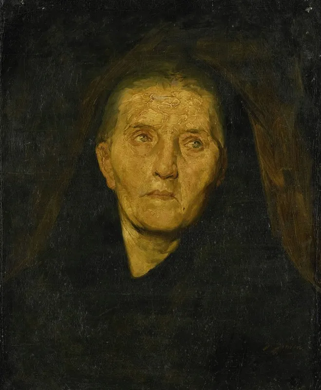 The Mourning Widow Wall Art by Diederik Franciscus Jamin - High-Resolution Digital Print