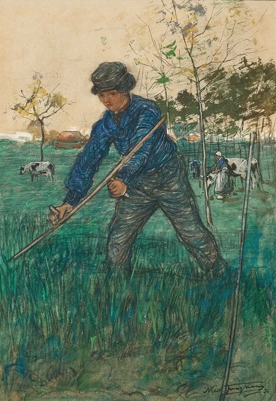 The Mower 3 Wall Art by Nicolaus Wilhelm Jungmann - High-Resolution Digital Print