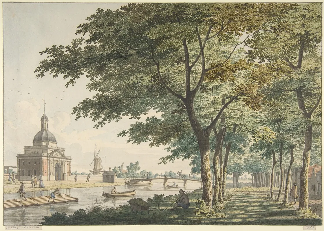 The Muiderpoort Amsterdam Seen From The Plantage Wall Art by Hendrick Keun - High-Resolution Digital Print