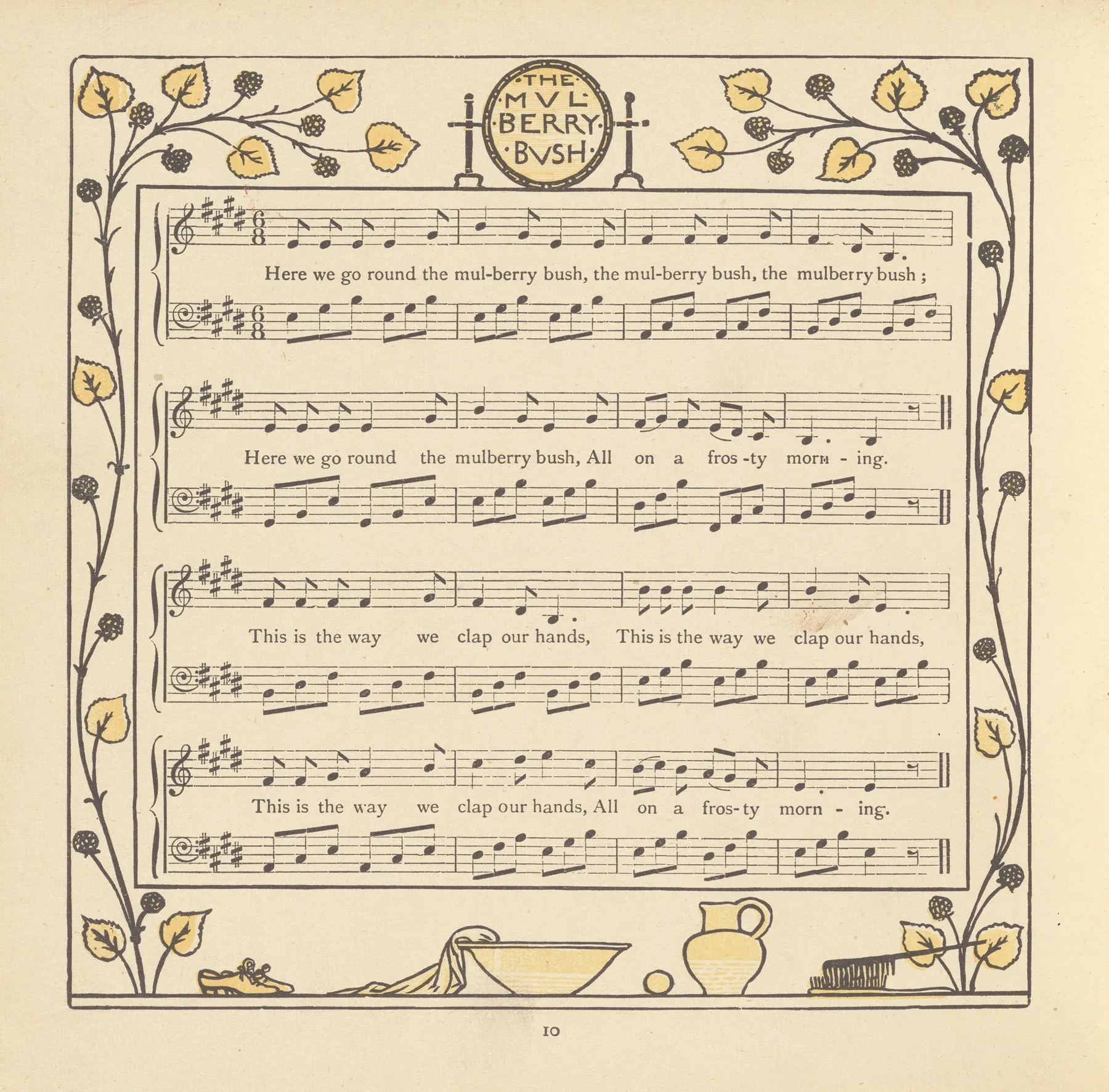 The Mulberry Bush 2 Wall Art by Walter Crane - High-Resolution Digital Print