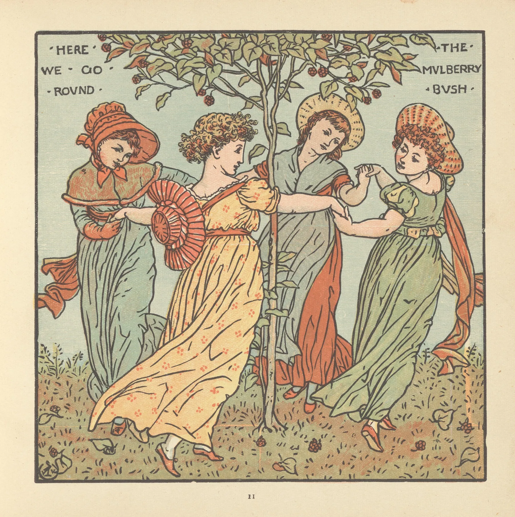 The Mulberry Bush 3 Wall Art by Walter Crane - High-Resolution Digital Print