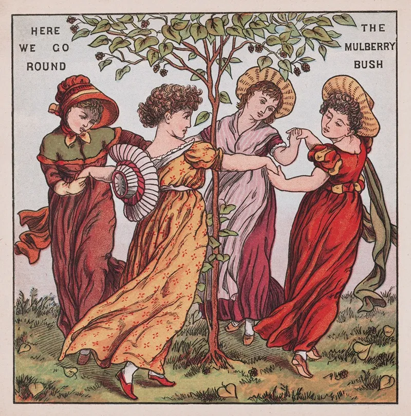 The Mulberry Bush Wall Art by Walter Crane - High-Resolution Digital Print