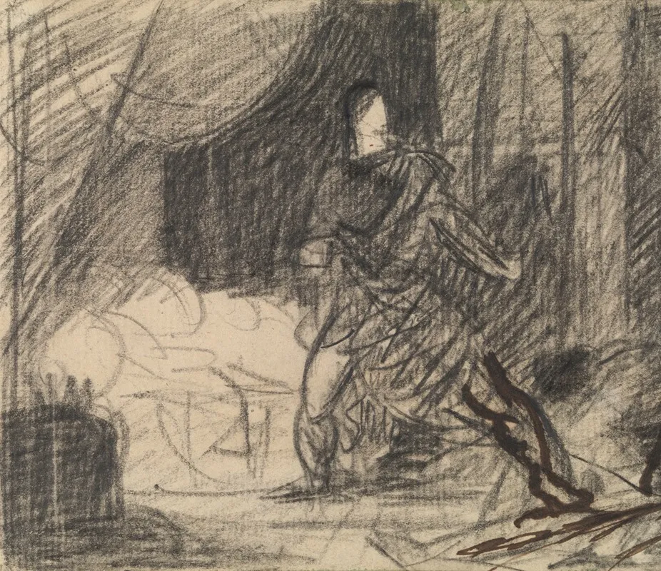The Murder Of Duncan Macbeth With The Body And Lady Macbeth Approaching 2