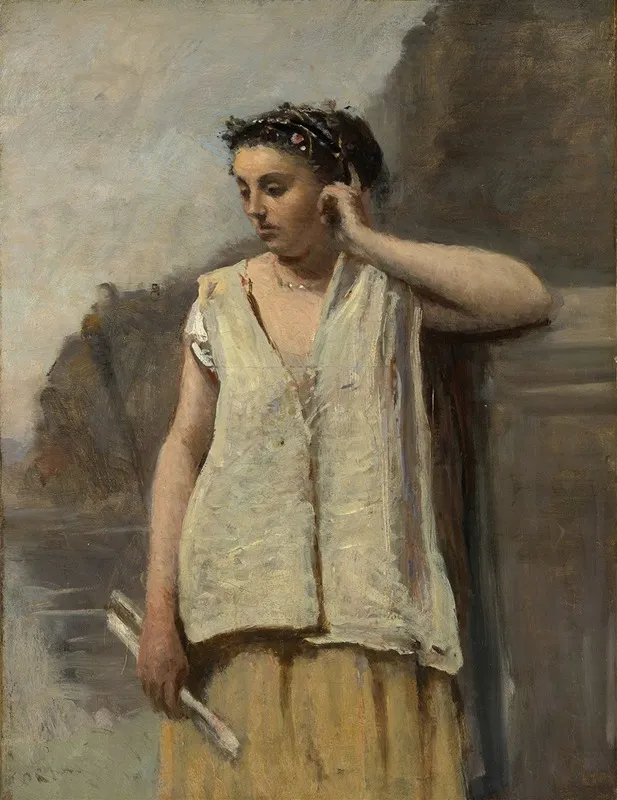 The Muse History Wall Art by Jean-Baptiste-Camille Corot - High-Resolution Digital Print