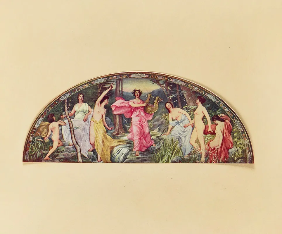 The Muse Of Lyric Poetry After Henry Oliver Walker Wall Art by A.V. Nye - High-Resolution Digital Print