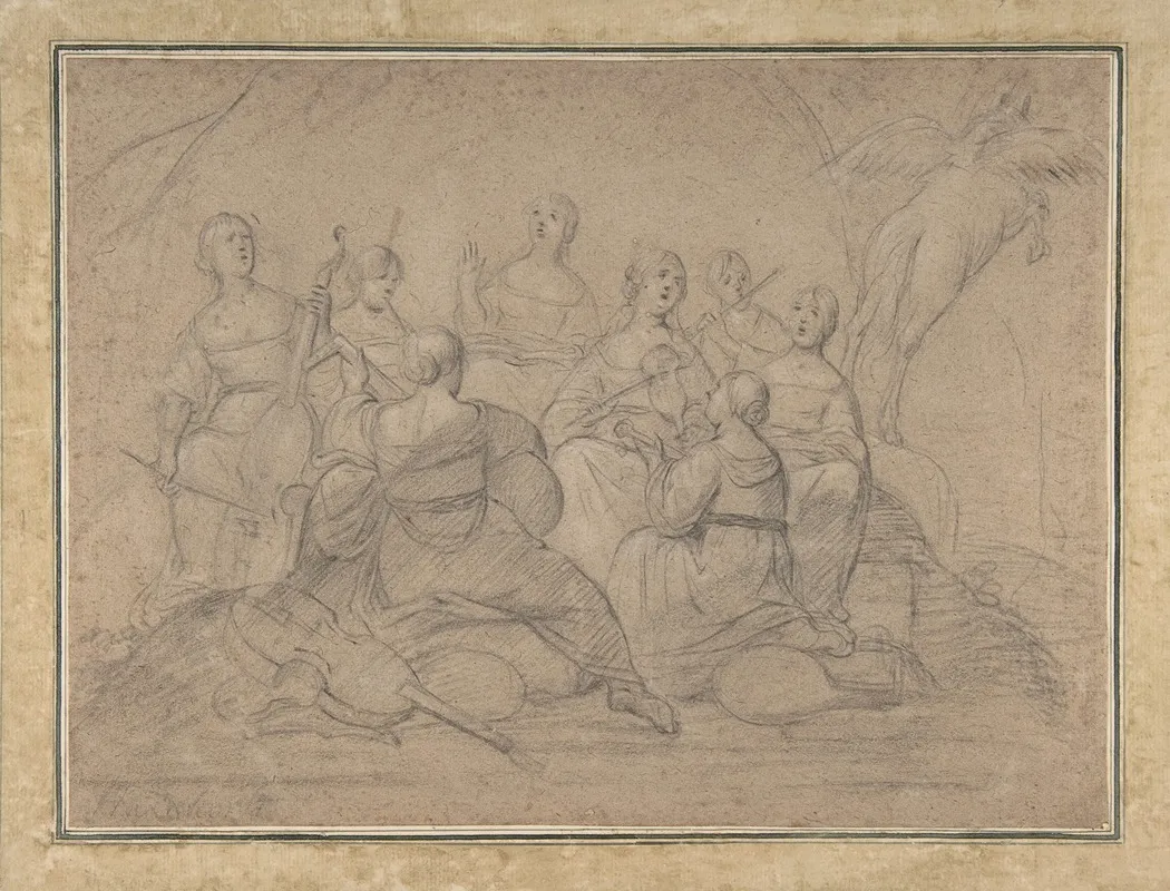 The Muses On Parnassus Wall Art by Pieter Fransz. de Grebber - High-Resolution Digital Print