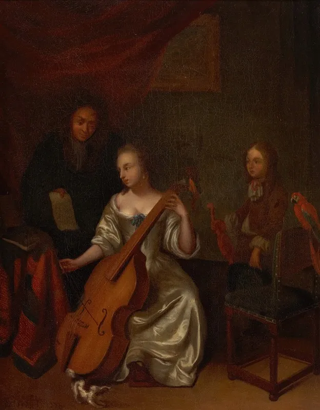 The Music Lesson 6 Wall Art by Constantijn Francken - High-Resolution Digital Print