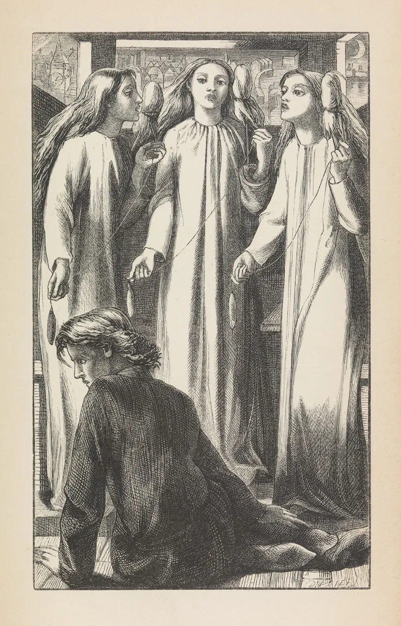 The Music Master Wall Art by Dante Gabriel Rossetti - High-Resolution Digital Print
